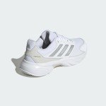adidas Women's Courtjam Control 3 Tennis Sneaker, White/Silver Metallic/Grey, 7.5