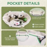 SMRITI Tennis Tote Bag Canvas, Large Sports Handbag Tennis Racket Bag for Women, Portable Tennis Racquet Shoulder Bag for Badminton, Pickleball, Padel