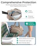 BAGSMART Gym Bag for Women, Tennis Bag Holds 2 Rackets with Shoe Compartment & Wet Pocket, Sports Duffle Bags fits up to 15.6" Laptop, Women Overnight Weekend Bag, Camel