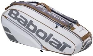 Babolat Pure Wimbledon Racquet Holder x6 Tennis Bag (White), 75 x 32 x 32 cm