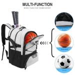 WOLT Tennis Bag - Large Tennis Racket Backpack for Men & Women - Ventilated Shoe Compartment - Holds 2 Rackets