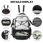WOLT Tennis Bag - Large Tennis Racket Backpack for Men & Women - Ventilated Shoe Compartment - Holds 2 Rackets