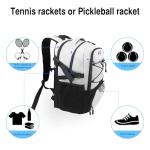 WOLT Tennis Bag - Large Tennis Racket Backpack for Men & Women - Ventilated Shoe Compartment - Holds 2 Rackets