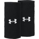 Under Armour Unisex-Adult 6-inch Performance Wristband 2-Pack , Black (001)/White , One Size Fits All