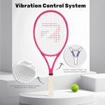 BatZoom Tennis Racket for Beginners & Adults - Lightweight Graphite Racquet with Comfortable Grip | Shock Reduction Technology | Includes Carrying Bag(Color Options)