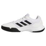 adidas Men's Gamecourt 2 Tennis Shoes, White/Core Black/White, 9