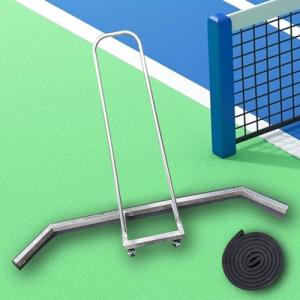 Vaolvpant 4.49 FT Sport Tennis Squeegee Stainless Steel Silver Rain Shuttle for Sports Court Water Wiper Device Water Remover Stadium Dust Collector Wiper
