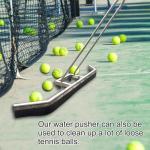 Vaolvpant 4.49 FT Sport Tennis Squeegee Stainless Steel Silver Rain Shuttle for Sports Court Water Wiper Device Water Remover Stadium Dust Collector Wiper