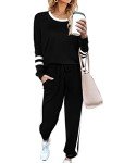 Aloodor Women's 2-Piece Sweatshirt Set, Black