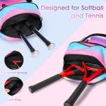 MATEIN Girls Tennis Backpack, Protective Tennis Bag with Cooler Pockets, Sturdy Pickleball Bag with Fence Hook Hold Badminton Paddles, Racket Gifts Backpack for Girls, Kids, Women, Colorful