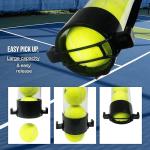 Portable Tennis Ball Pickup Tube with Adjustable Shoulder Strap - Lightweight Tennis Ball Holder and Collector, Holds 15 Balls - Tennis and Paddle Ball Grabber, Retriever, and Carrier (Transparent)