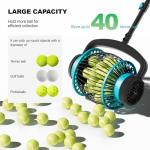 Lnmuzm Tennis Ball Collector Roller, No Bending Over Quick Rolling Picker. 2 Ways to get The Ball,Telescopic Tennis Ball Picker for 1.5"-3" Tennis/Golf/Pickleballs, Up to 40 Tennis Balls