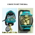 Lnmuzm Tennis Ball Collector Roller, No Bending Over Quick Rolling Picker. 2 Ways to get The Ball,Telescopic Tennis Ball Picker for 1.5"-3" Tennis/Golf/Pickleballs, Up to 40 Tennis Balls
