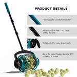 Lnmuzm Tennis Ball Collector Roller, No Bending Over Quick Rolling Picker. 2 Ways to get The Ball,Telescopic Tennis Ball Picker for 1.5"-3" Tennis/Golf/Pickleballs, Up to 40 Tennis Balls
