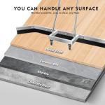 Squeegee for Concrete Floor,Tennis Court Heavy Duty&Large Squeegee,Suitable for Garages, Floors, Various Uutdoor Sports Fields Stainless Steel +2 EVN Blades Removable Assembly, Silver
