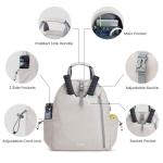 G4Free Pickleball Bag, Large Pickleball Backpack for Women and Men, Padel Bag Fits 2 to 4 Paddles, Casual Sports Gym Tennis,Ivory