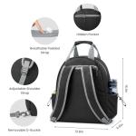 G4Free Pickleball Bag, Large Pickleball Backpack for Women and Men, Padel Bag Fits 2 to 4 Paddles, Casual Sports Gym Tennis,Ivory