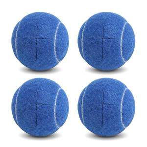 Walker Precut Tennis Balls for Walkers - 4PCS Universal Glide Balls, Heavy Duty Long Lasting Felt Pad Glide Coverings for Furniture Legs and Floor Protection (BLUE)