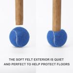 Walker Precut Tennis Balls for Walkers - 4PCS Universal Glide Balls, Heavy Duty Long Lasting Felt Pad Glide Coverings for Furniture Legs and Floor Protection (BLUE)