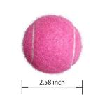 HPWFHPLF Tennis Balls, 3 Pack Practice Tennis Ball for Beginners, Training Playing Tennis Balls for Pet Dogs (Pink)