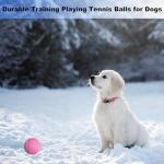 HPWFHPLF Tennis Balls, 3 Pack Practice Tennis Ball for Beginners, Training Playing Tennis Balls for Pet Dogs (Pink)