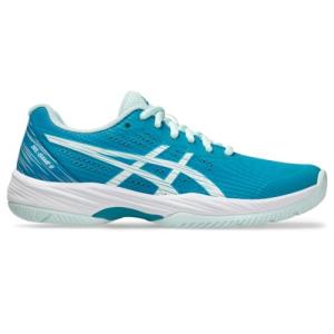 ASICS Women's Gel-Game 9 Tennis Shoes, 8, Teal Blue/White
