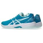 ASICS Women's Gel-Game 9 Tennis Shoes, 8, Teal Blue/White