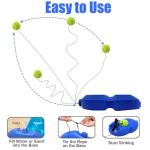 Magicorange Tennis Trainer Rebound Ball with 6 String Balls, Solo Tennis Training Equipment for Self Tennis PracitceTraining for Beginner (Blue)