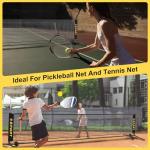 Furypiont 10 FT Mini Portable Tennis Net Equipment Set with Rubber Volleyball,Pump and Potable Carry Bag.Adjustable Height 2.7FT-5.1FT for Badminton Net, Volleyball Net,Soccer Net,Pickleball Net