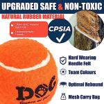 AMA SPORT Tennis Balls for Dogs 12 Pack 2.5" Orange Dog Tennis Balls for Puppy Small Medium Dog Toys, Designed for Dogs Floating, Water-Hunting, Fetch, Fun Playing, Daily Exercise, Mid-air Catching