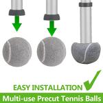 Mloowa Precut Tennis Balls for Walkers 4 Pcs Balls with Precut Opening for Easy Installation,Walker Accessories for Seniors Fit Most Walkers,for Furniture Legs and Floor Protection
