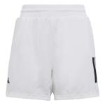 adidas Boys' Club Tennis 3-Stripes Shorts, White (2023), Large