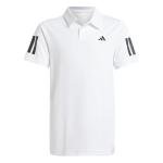 adidas Boys' Club Tennis 3-Stripes Polo Shirt, White