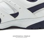 Avia Avi-Verge Mens Sneakers - Cross Trainer Mens Tennis Shoes, Pickleball or Walking Shoes for Men, White/True Navy, 9 Medium