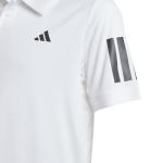 adidas Boys' Club Tennis 3-Stripes Polo Shirt, White