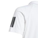 adidas Boys' Club Tennis 3-Stripes Polo Shirt, White