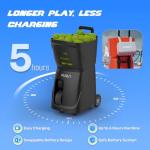 PT-Smart Tennis Ball Machine, App-Controlled, 12–75 mph Speed, 1.8–8s Feed Interval, 100-Ball Capacity, 20 Landing Points, 5Hour Battery, Lightweight Design – for Beginners to Intermediate Players