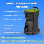 PT-Smart Tennis Ball Machine, App-Controlled, 12–75 mph Speed, 1.8–8s Feed Interval, 100-Ball Capacity, 20 Landing Points, 5Hour Battery, Lightweight Design – for Beginners to Intermediate Players