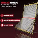 Pickleball Rebounder Net 6.5x6.5ft Portable Tennis Practice Wall Rebound Net Adjustable Tilt, Sport Training Equipment Bounce Back Net, for Court Backyard and Indoor & Outdoor