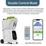 PUSUN PT-SAMRT PRO-Internal Spin Tennis Ball Machine - Smart App Control - 100+ Ball Capacity - Professional Training Equipment - Realistic Ball Trajectory Simulation - 4-6 Hour Battery Life (White)