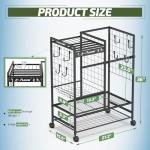 PLKOW Tennis Bag Organizer Tennis Racket Storage Rack, Tennis Equipment Holder for Bags, Balls, Racquet & Accessories, Versatile Gear Organizer for Garage, Club, or School