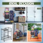 PLKOW Tennis Bag Organizer Tennis Racket Storage Rack, Tennis Equipment Holder for Bags, Balls, Racquet & Accessories, Versatile Gear Organizer for Garage, Club, or School