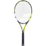 Babolat Boost Aero Yellow Tennis Racquet (4 1/4" Grip) Strung with Black Syn Gut at Mid-Range Tension