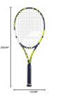 Babolat Boost Aero Yellow Tennis Racquet (4 1/4" Grip) Strung with Black Syn Gut at Mid-Range Tension