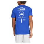 adidas Men's Tennis Category Graphic T-Shirt, Lucid Blue, Medium