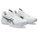 ASICS Men's Solution Speed FlyteFoam 3 Tennis Shoes, 9.5, White/Black