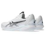 ASICS Men's Solution Speed FlyteFoam 3 Tennis Shoes, 9.5, White/Black