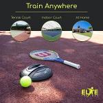 Elite Trainer Tennis Rebound Ball Set | Heavy Duty Power Base, No Filling Required | Three Tennis Balls, Long Elastic Rope, and Drawstring Bag | Premium Solo Training Equipment for Any Skill Level