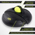 Elite Trainer Tennis Rebound Ball Set | Heavy Duty Power Base, No Filling Required | Three Tennis Balls, Long Elastic Rope, and Drawstring Bag | Premium Solo Training Equipment for Any Skill Level