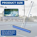 Montex Tennis Court Squeegee, Foam Tennis Sponge Roller 38.5'', Lightweight Quick Clearing Tools for Tennis Basketball Sports Court,Silver
